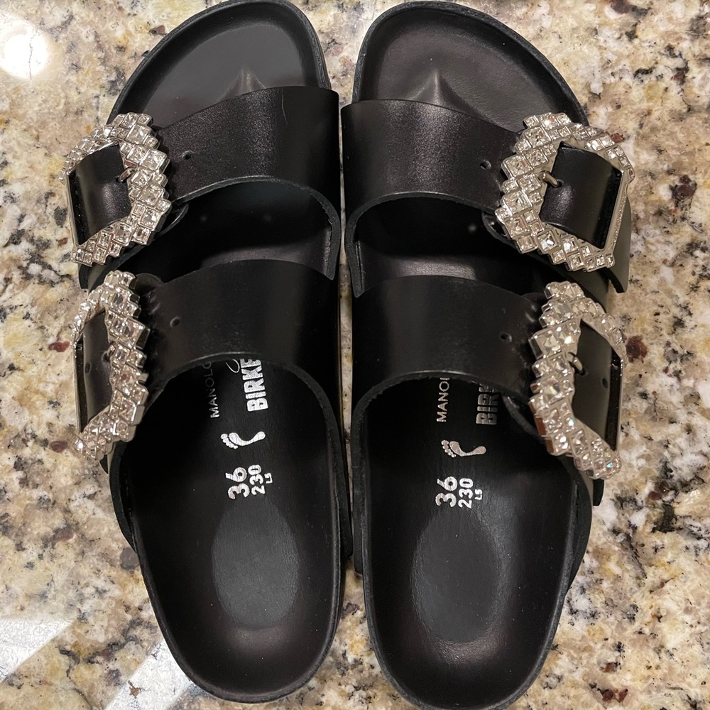 Manolo Blahnik x Birkenstock Arizona Sandals